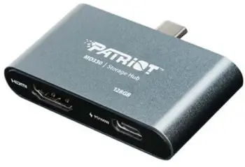 USB hub me memorie Patriot Memory MD330, 128GB, USB 3.2 Gen 1, HDMI USB PD, gri