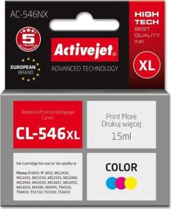 Bojë printeri Activejet AC-546NX, zëvendësim për Canon CL-546XL, me ngjyra