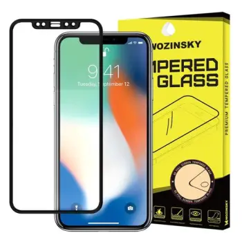 Stakllë mbrojtëse Wozinsky 5D, për iPhone X XS 11 Pro, Full Glue, transparente
