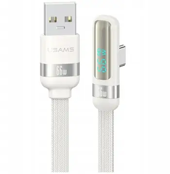 Kabllo karikimi Usams US-SJ651, USB-A në USB-C, 66W, 1.2m, i bardhë