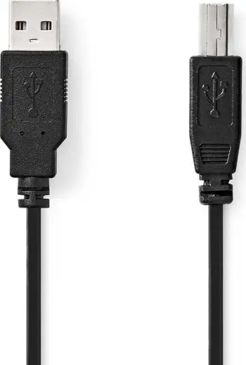 Kabllo USB Nedis CCGL60100BK30, USB 2.0 A në B, 3m, i zi