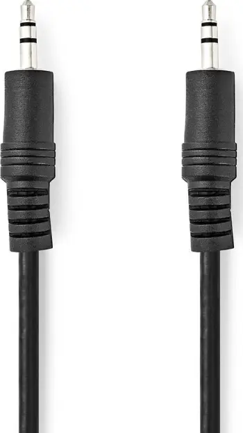 Kabllo audio stereo Nedis, 3.5 mm mashkull në 3.5 mm mashkull, 10 m, e zezë