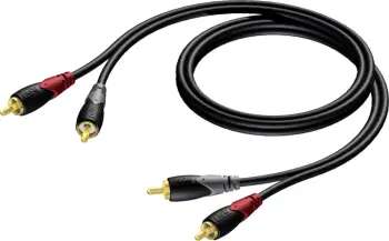 Kabllo audio Procab Cla800, 20m, RCA, e zezë