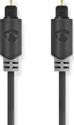 Kabllo optike audio Nedis TosLink TosLink, 2m, antracit
