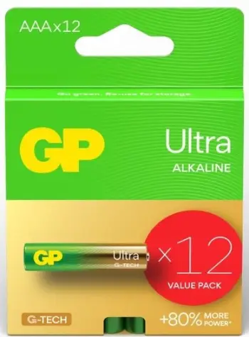 Bateri alkaline GP Ultra AAA, set 12 copë