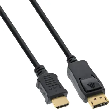 Kabllo konvertuese InLine DisplayPort në HDMI, 7.5m, e zezë