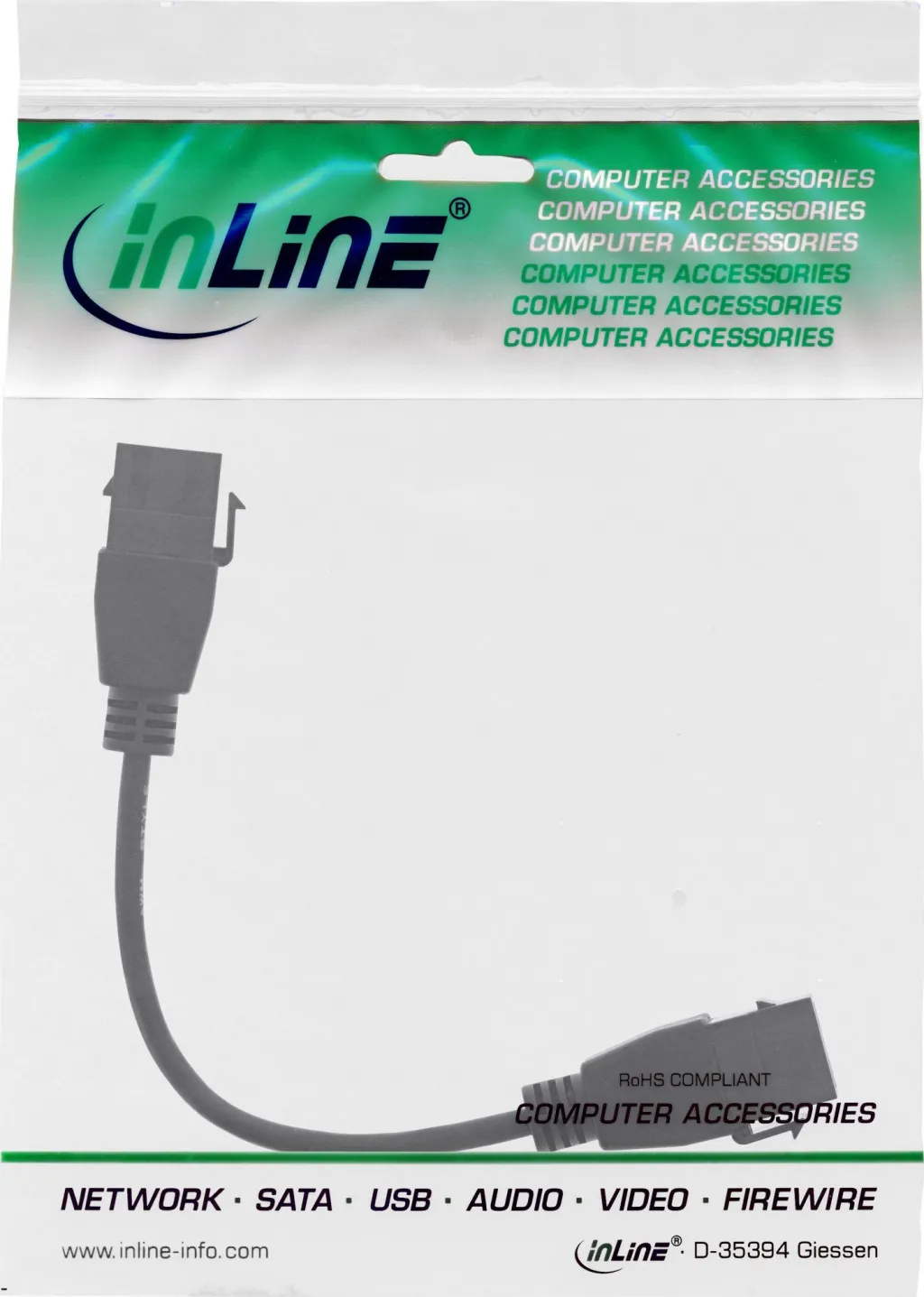 Adapter USB InLine 3.2 Gen1, 2x Keystone USB A, 0.2m, i zi - 2