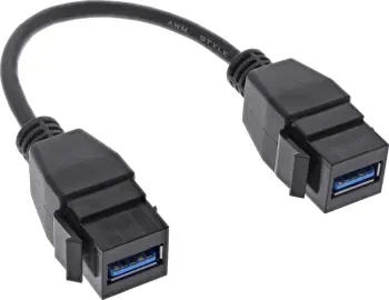 Adapter USB InLine 3.2 Gen1, 2x Keystone USB A, 0.2m, i zi