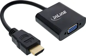 Kabllo konvertuese InLine HDMI në VGA, me audio, e zezë