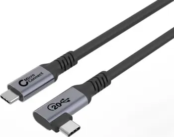 Kabllo USB C Microconnect USB3.2CC025 a, USB 3.2 Gen 2x2, 0.25m, e zezë