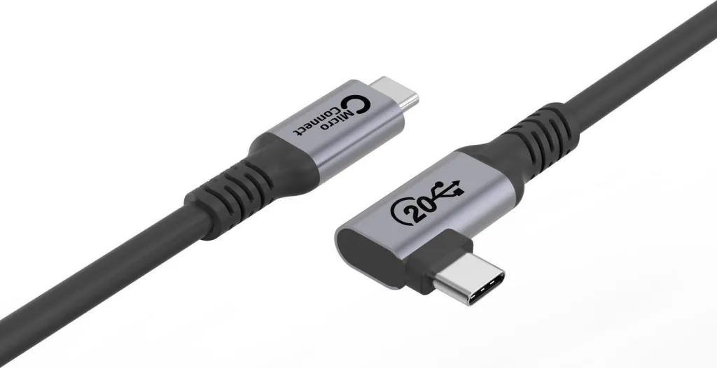 Kabllo USB C Microconnect USB3.2CC005-a, USB 3.2 Gen 2x2, 0.5 m, e zezë - 3