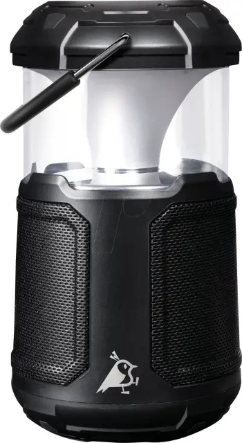 Llambë kampingu Aqiila Soundbird B10, LED, altoparlant Bluetooth, power bank, e zezë