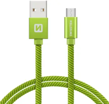 Kabllo të dhënash Swissten USB A në micro USB, 0.2 m, gërshet tekstili, gri