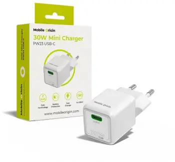 Karikues muri Mobile Origin PW23, 30W, USB C, i bardhë