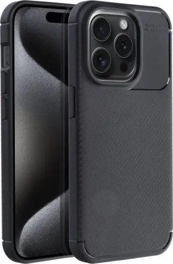 Këllëf telefoni OEM Carbon Premium për iPhone 15 Pro, karbon, i zi