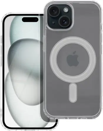 Maskë mbrojtëse Futera Clear Mag, për iPhone 15, kompatibile MagSafe, transparente
