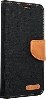 Futrollë libër Futera Jeans Canvas për Samsung Galaxy S24 Plus, me xhepa për karta, me magnet, blu
