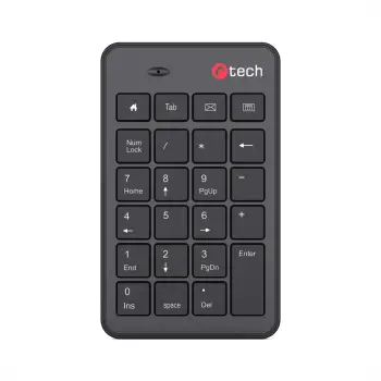Tastierë numerike C TECH KBN 02W, wireless, 23 taste, e zezë
