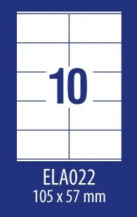 Etiketa universale Europe 100 ELA022, 105 x 57 mm, letër, të bardha, 1000 copë