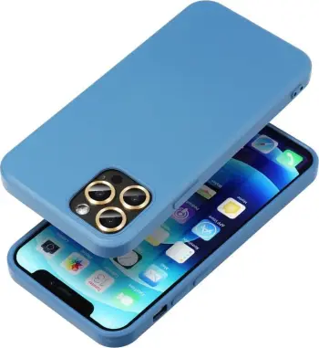 Kutia silikoni Forcell për Samsung Galaxy A25 5G, soft touch, mikrofibër, blu