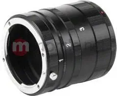 Set unazash makro Walimex për Nikon F, manuale, 3 unaza, i zi
