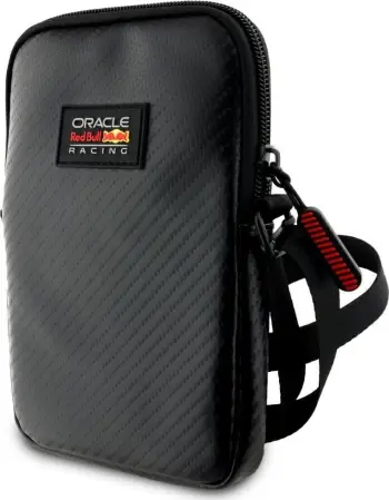 Çantë telefoni Red Bull Phone Bag Carbon Patch, PU, e zezë