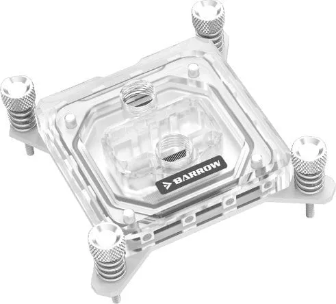 Bllok uji CPU Barrow High Performance Intel RGB, akrilik, e bardhë - 1