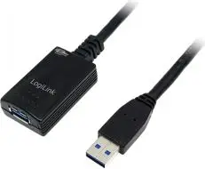 Kabllo zgjatues USB LogiLink UA0127, USB-A në USB-A, 5 m, USB 3.0, i zi