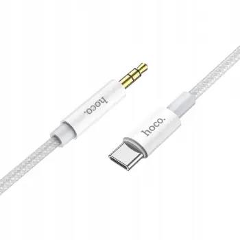 Kabllo audio Hoco UPA19, USB Type C në 3.5mm, 1m, e argjendtë