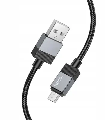 Kabllo USB në Micro USB Hoco X110, 1 m, 2.4A, i zi
