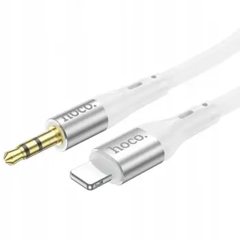 Kabllo audio Hoco UPA22, AUX 3.5 mm në Lightning, 1 m, e bardhë
