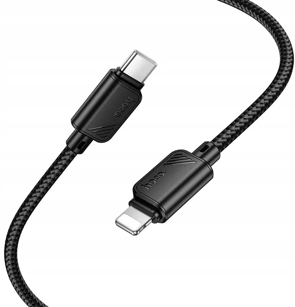 Kabllo USB Hoco X113 Type C në Lightning, 1m, PD 27W, e zezë - 1