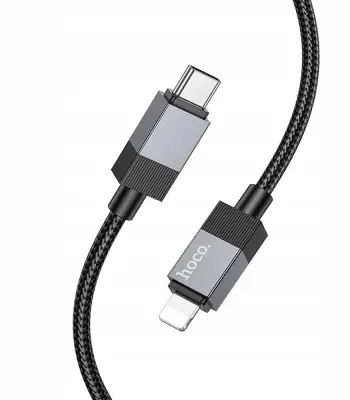 Kabllo USB Hoco X110 Type C në Lightning, 1m, 27W PD, e zezë