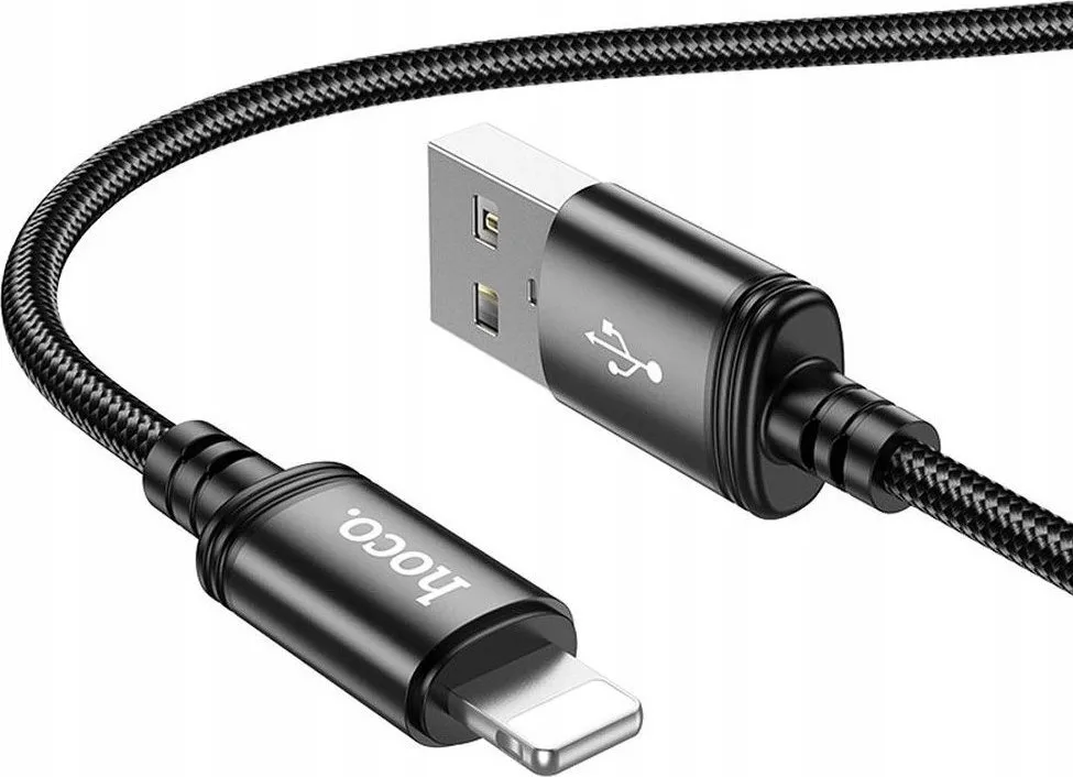 Kabllo karikimi HOCO X91 Radiance, Lightning, 3m, 2.4A, e zezë - 2