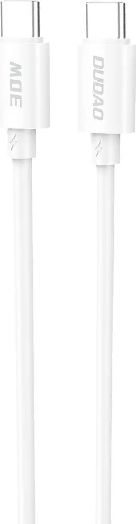 Kabllo karikimi Dudao L4C USB C në USB C, 30W, 1.2m, e bardhë