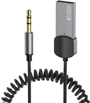 Adapter audio Tech-Protect UltraBoost, USB në Jack 3.5 mm, 1m, gri