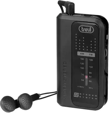 Radio portative Trevi 0RA738F00, FM, me kufje, e zezë