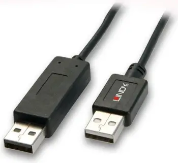 Kabllo KVM Lindy, 1m, USB Type A në USB Type A, e zezë