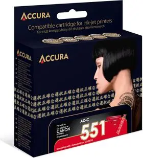 Patronë boje Accura AC C551M për Canon CLI 551M, 15 ml, magenta