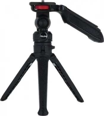 Trefkëmbësh dhe selfie stick Rollei Creator Grip, kompakt, i zi