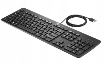 Tastierë HP USB Business Slim Keyboard, me kabllo USB, dizajn i hollë, e zezë