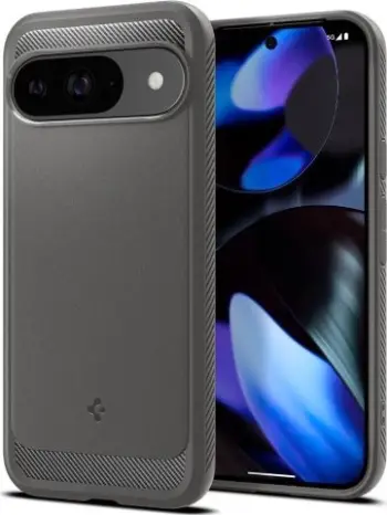 Mbulesë telefoni Spigen Rugged Armor, për Google Pixel 9 Pro dhe Pixel 9, Marble Grey