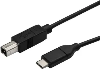 Kabllo printeri StarTech USB C në USB B, 3m, USB 2.0, e zezë