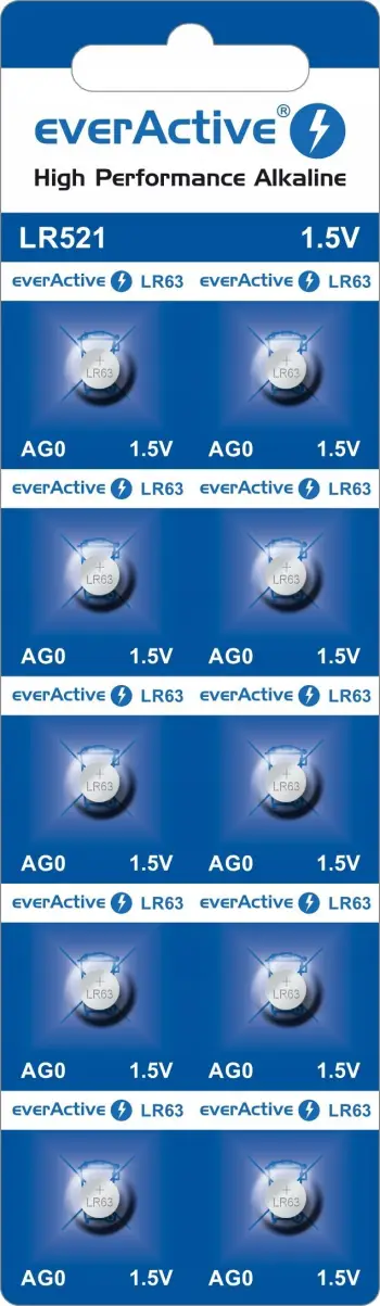 Bateri alkaline EverActive LR521 AG0 LR63, 1.5V, paketim 10 copë