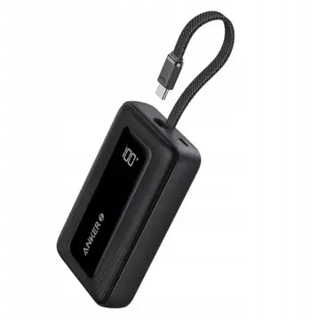 Karikues portativ Anker Zolo, 20.000mAh, 30W, kabllo USB C e integruar, i zi