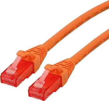 Kabllo rrjeti Roline Patch CAT 6, RJ 45 mashkull mashkull, 50 cm, UTP, pa halogjen, portokalli