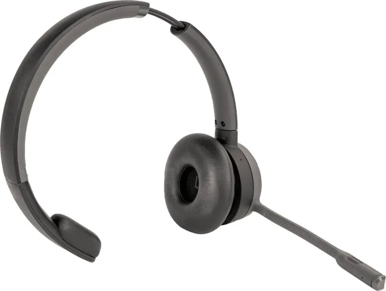 Kufje pa tela AGFEO Infinity Mono, DECT, profesionale, e zezë - 1