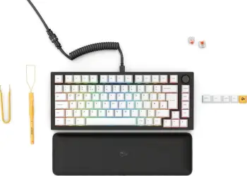 Tastierë gaming Glorious GMMK Pro 75%, mekanike, USB, RGB, kornizë e zezë
