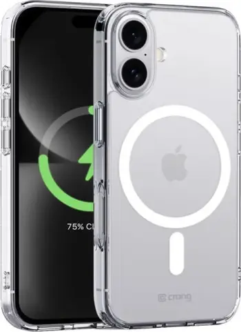 Maskë mbrojtëse Crong Clear Mag Cover, për iPhone 16, MagSafe, transparente