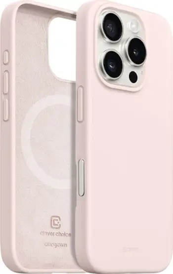Këllëf magnetik për telefon Crong Color Cover, iPhone 16 Pro Max, MagSafe, bezhë e hapur